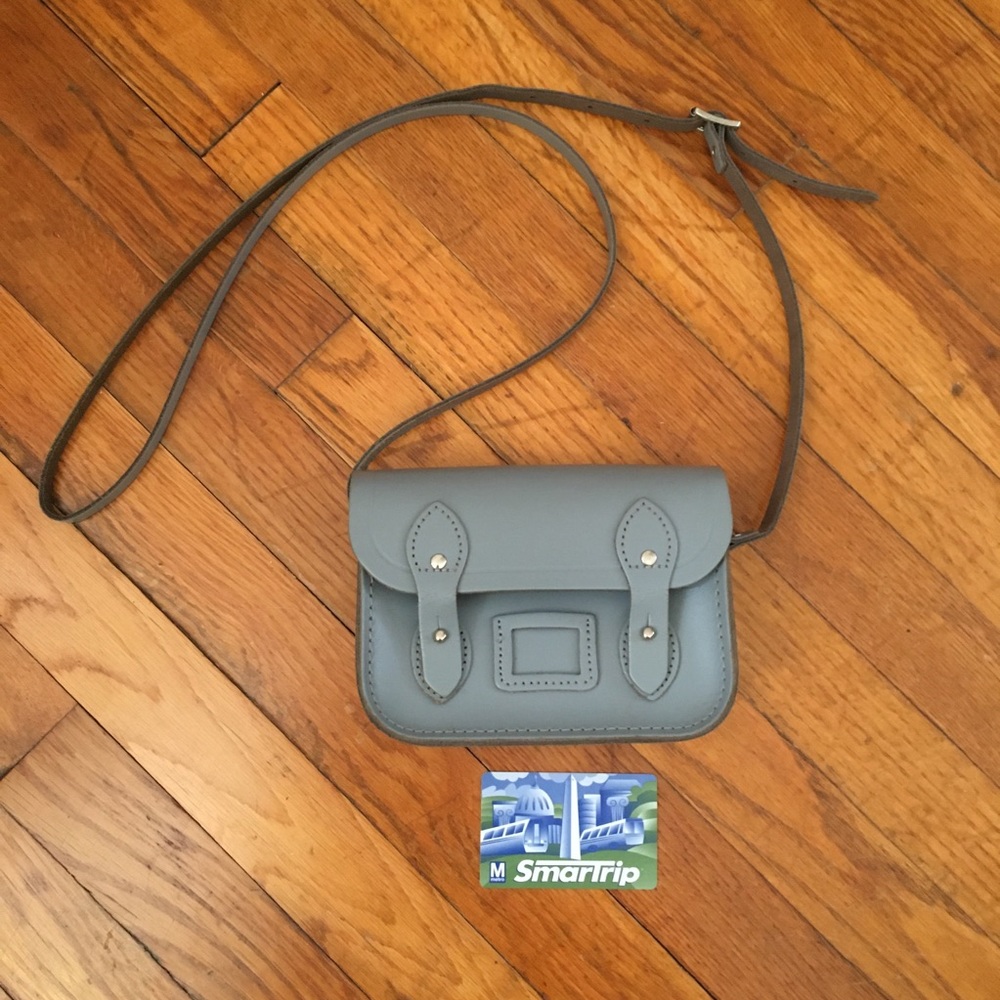 Blue tiny Cambridge Satchel bag